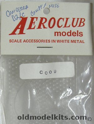 Aeroclub 1/72 Canberra B2/C Canopy and Nose, C009 plastic model kit